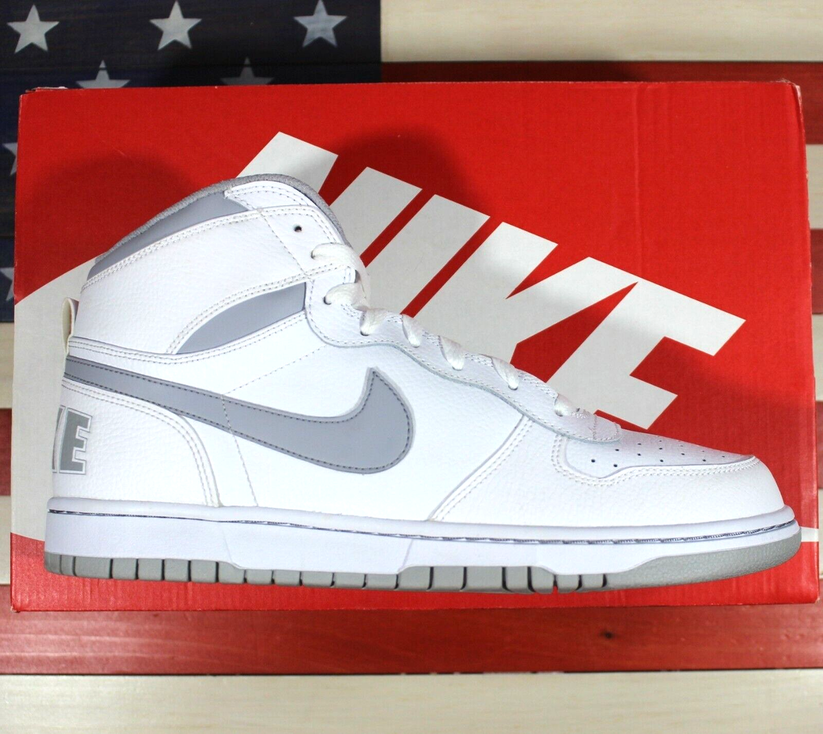 Big Nike High White/Wolf-Grey VTG 2015 Basketball Shoes [336608