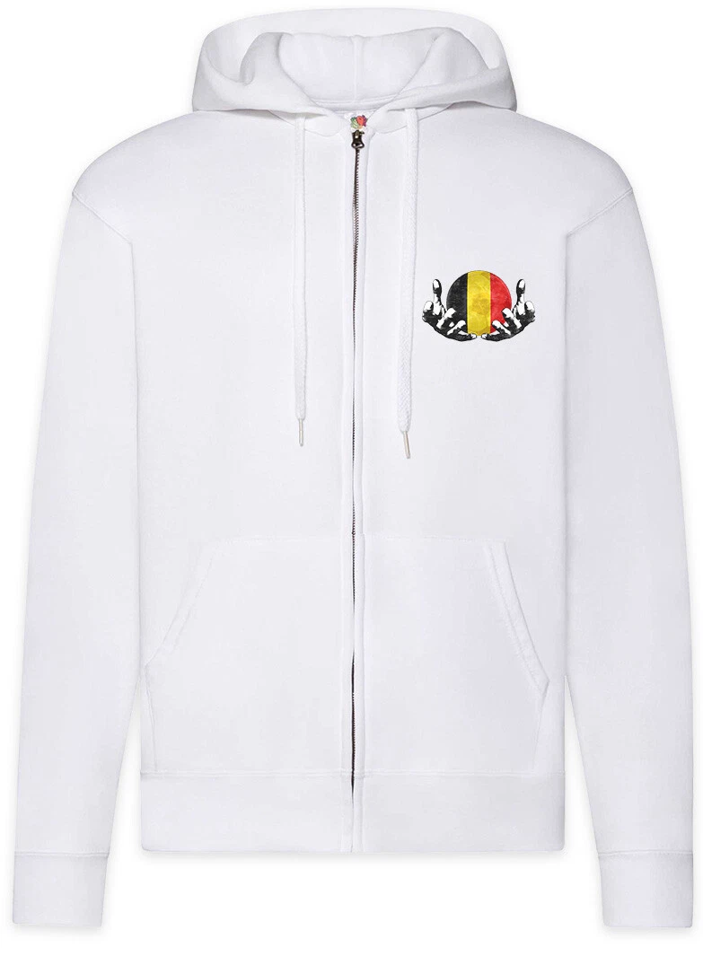 Belgium Football Magic Ball Zipper Hoodie belgian Soccer Flag World Championship