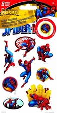 Marvel Spider-Man Spider-Sense GLOW -IN-THE-DARK 2 Sticker Sheets New 2011