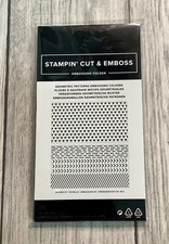 Stampin Up Set of 2 GEOMETRIC PATTERNS Embossing Folders - Triangles, Lines