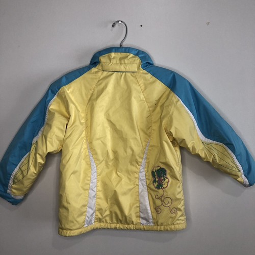 Girls Spyder Pastel Yellow Blue Ski Snow Winter Jacket Size 7 - Picture 4 of 14