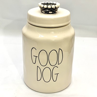 rae dunn good dog treat jar