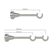 6 Stück Gardinenstangen Halterungen - Aluminiumlegierung Wandhalterung Für Vorhänge
