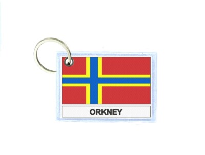 Porte cles cle clefs imprime double face drapeau royaume uni orkeny orcades