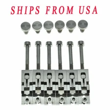 6pcs Stainless Steel Double Locking Tremolo Bridge Saddles fit Floyd Rose Bridge