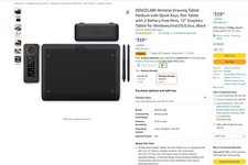 XENCELABS 12 inch wireless drawing tablet