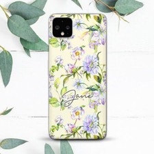 Custom Name Flowers Aesthetic Case For Google Pixel 2 3 3a 4 4a 5 6 7 8 XL