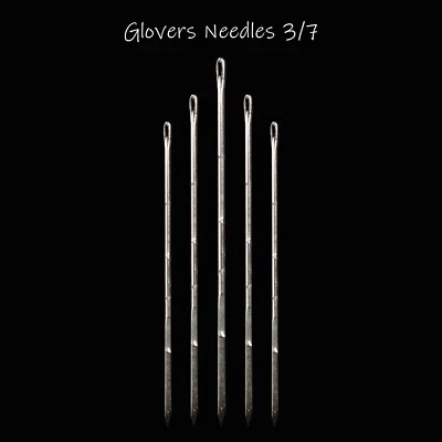 Crafty Hand Sewing Needles Glovers Leather Suede Vinyl Sew Size 3/7 Wedge x5