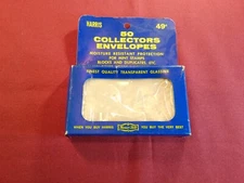 1970s/80s Vintage Honor-Bilt 50 Collectors glassine Envelopes - Orig. Packaging