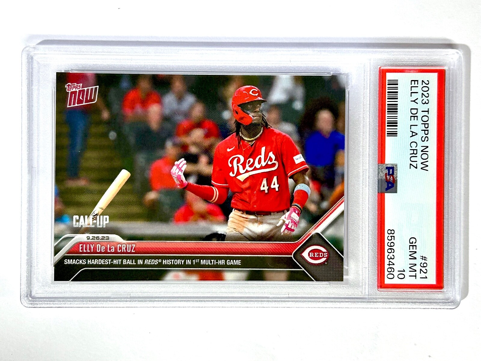 2023 Topps Now ELLY DE LA CRUZ #921 - PSA-10 Cincinnati REDS - Call-Up RC