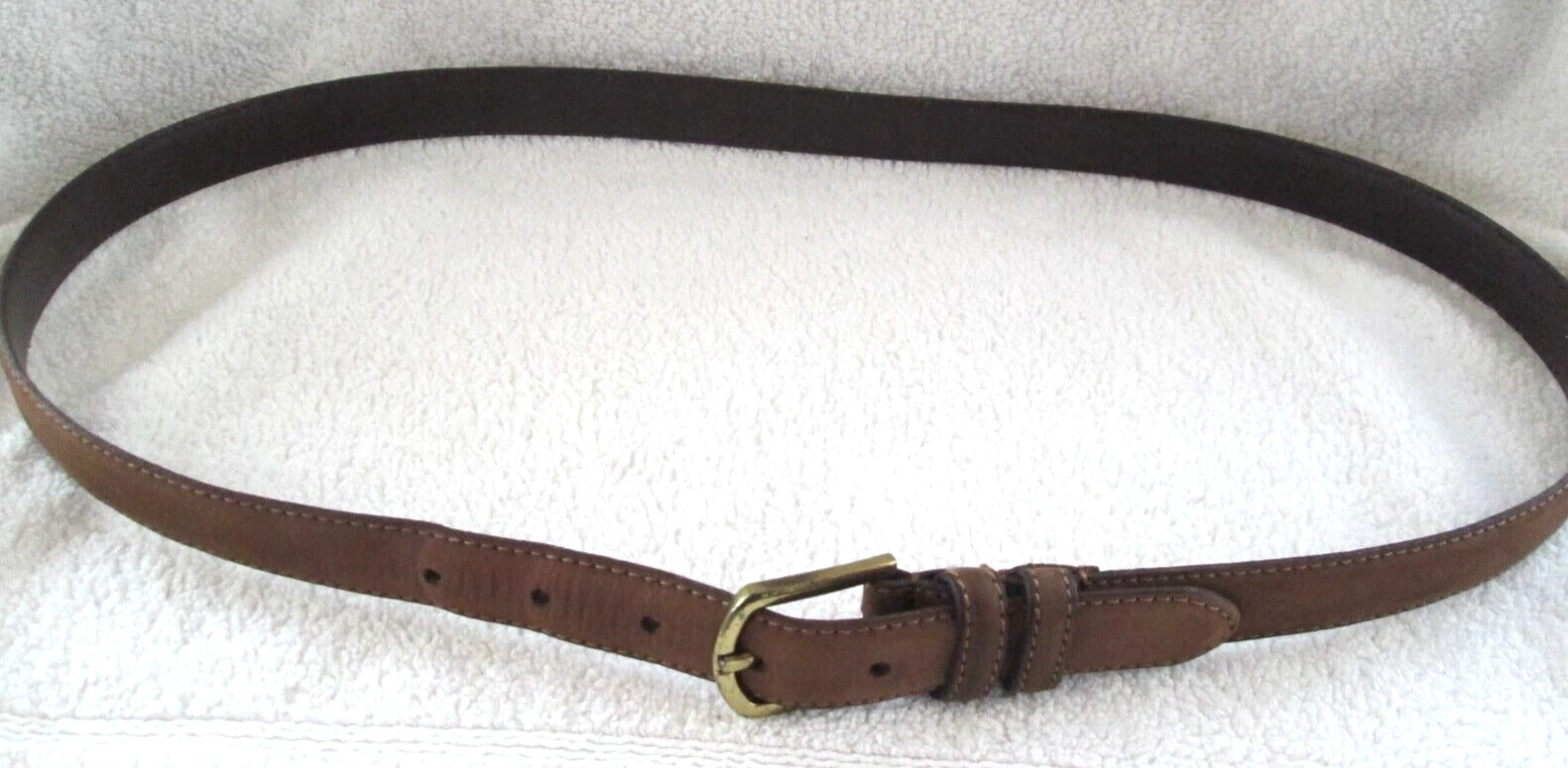 Ceinture marron Christian Dior taille 40 / cuir pleine fleur / cuir fendu / Made Spain