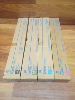 TN319 CMYK Lot of 4 Genuine Konica Minolta Toner for Bizhub C360 New Sealed NOS