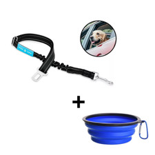 Dog Seat Belt Leash Pet Seatbelt Car ELASTIC Safety Adjustable Harness Pet Bowl