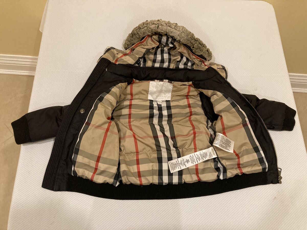 Burberry Boys Black Down Puffer Winter Coat Jacket Hooded Burberry Boys Black Down Puffer Winter Coat Jacket Hooded