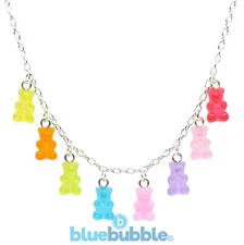 Bluebubble MY SWEET SHOP Mini Gummy Bear Necklace Sweet Novelty Kitsch Kawaii 