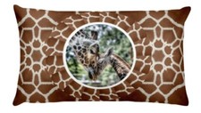 Pillow  Giraffe  Baby Design Throw Pillow 12x20 Travel-size