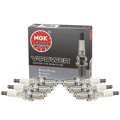NGK Set of 6 Nickel V-Power Spark Plugs For Aston Martin DB7 L6 Porsche 911 H6