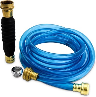 USA-Made Water-Powered Drain Cleaner - Complete Kit with Hose and Faucet Adapter