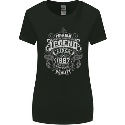Premium Legend 38th Geburtstag 1987 Damen Breiter Schnitt T-Shirt