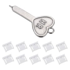 10pcs Port Blocker Locking USB Port/Dust PC Blocker with Coded Key,White