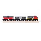 Bigjigs Rail Realistic CN Wooden Train Engine Set, Wooden Train Set Accessories