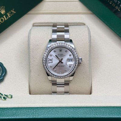 Rolex Lady-Datejust NEW 2026 Silver Star Diamond Dial Steel Diamond Bezel Oyster
