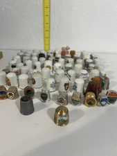 Collector's Thimbles Ceramic Lot Of 72 Floral, Places/Destinations