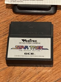Star Trek The Motion Picture Vectrex Arcade System Game Cartridge and Manual