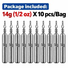 10pcs Fishing Sinker 3.5g 5g 7g 10g 14g 20g Drop Shot Weight Sinkers Fishing
