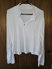 90 Degree By Reflex White Women's Quarter Zip Pullover XXL