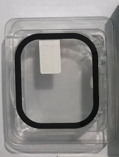 Case for Apple Watch Smartwatch Glass Case, 45mm, Clear/Black