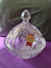 Anna Hütte Bleikristall Schale mit Deckel W Germany Vintage