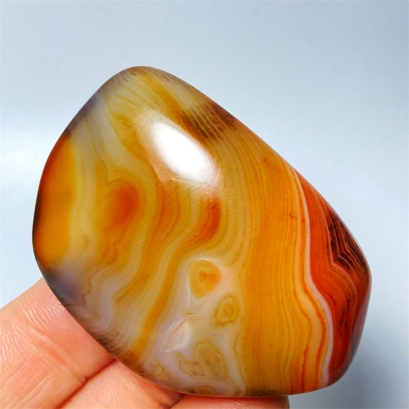 Pierre D'Agate Dentelle Polie Naturelle - 135g - Origine Madagascar - Neuf Sans Emballage