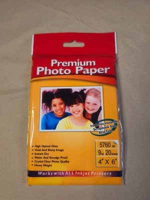 Premium Photo Paper 4'x6' (20 sheets) 5760dpi -sealed-
