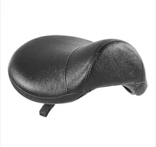 ANTLU Black Faux Leather Saddle Stool Chair Seat Replacement Saddle Seat Cushion