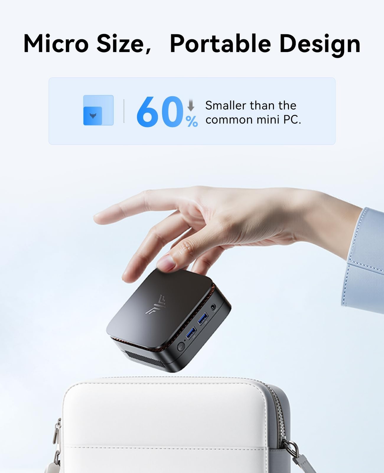 KAMRUI Essenx E1 Mini PC, N95 Processor up to 3.4GHz, 12GB LPDDR5 RAM 256GB M...