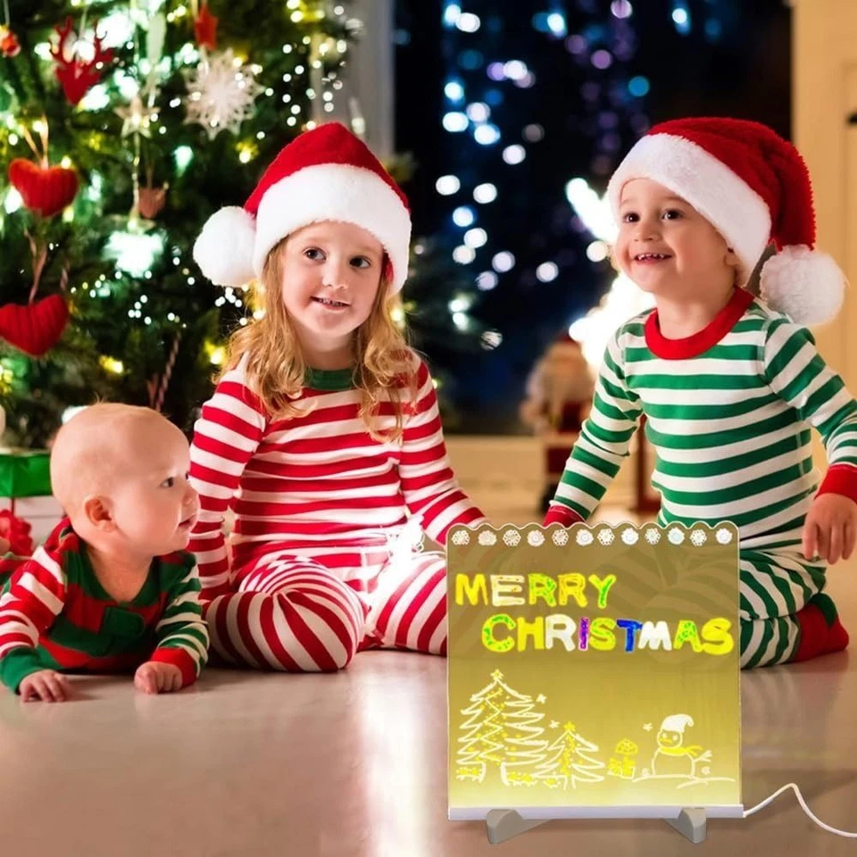 LED Notiztafe Leuchtendes Zeichenbrett Abwischbar Notiztafel Drawing light DIY - Bild 3 von 4