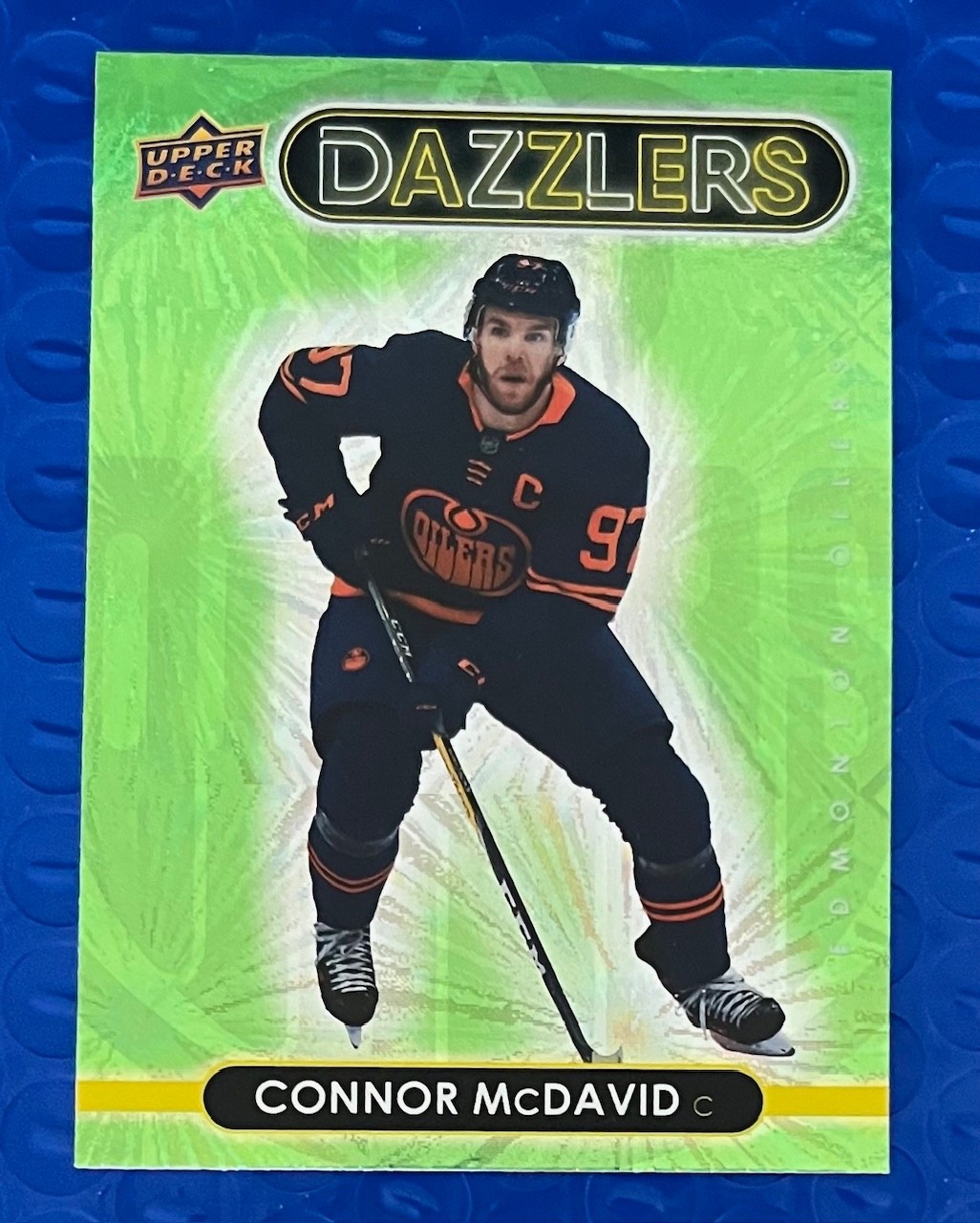 Connor McDavid 2021-22 Upper Deck Series 1 Green Dazzlers #DZ-19
