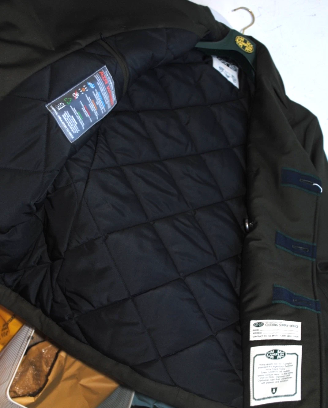 CAMPLIN ENGLISH NAVY AUTHENTIC INNER DOWN JACKET SIZE 54 VERY WARM image 10