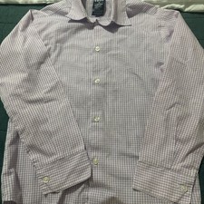 Izod Boys Purple Checkered Shirt