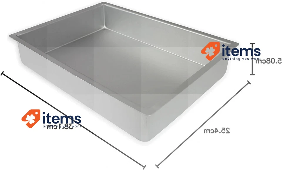 Teglia Da Forno Oblunga In Alluminio PME 10 X 15 Pollici Argento - Immagine 3 di 3