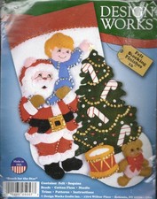 NEW DESIGN WORKS FELT/SEQUIN/BEAD STOCKING KIT REACH FOR THE STARS