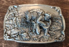 Vintage 1984 Bergamot Brass Works Belt Buckle I-150 Miner Prospector