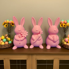 3er Set Osterhasen – Osterdeko Figuren für Frühling & Ostern