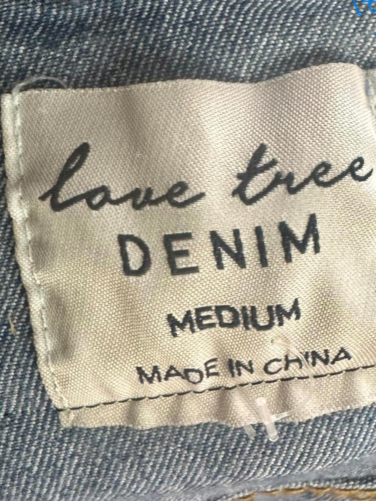 two face threads changeable patch denim cropped f… - image 5