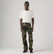 Levi's Xx Cargo Straight Men's Pants, Demitasse Phalarope Camo - Green - Non-Str