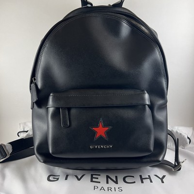 GIVENCHY Leather Backpack Red Star Detail BB05532655 New With Dust Bag