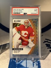 2023-24 Upper Deck Allure Dustin Wolf ROOKIE CARD Orange Slice Variant PSA 9.