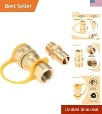 1/2 Inch Natural Gas Quick Connect Fitting - Solid Brass for Long-Lasting Use