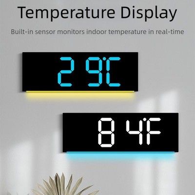Creative large screen LED wall clock: multifunctional atmosphere decoration